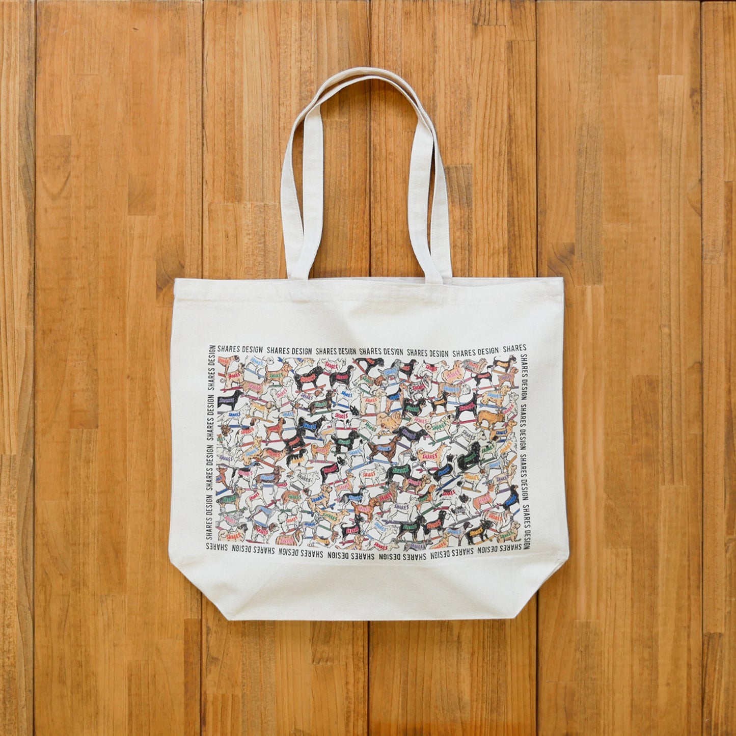 SHARES ALL OVER LONG BIG TOTE BAG/ 総柄-ビッグトート(送料無料)
