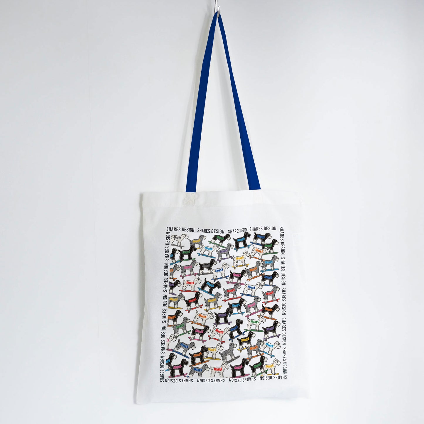シュナウザー ALL OVER FLAT TOTE BAG/ 総柄-トート(送料無料)