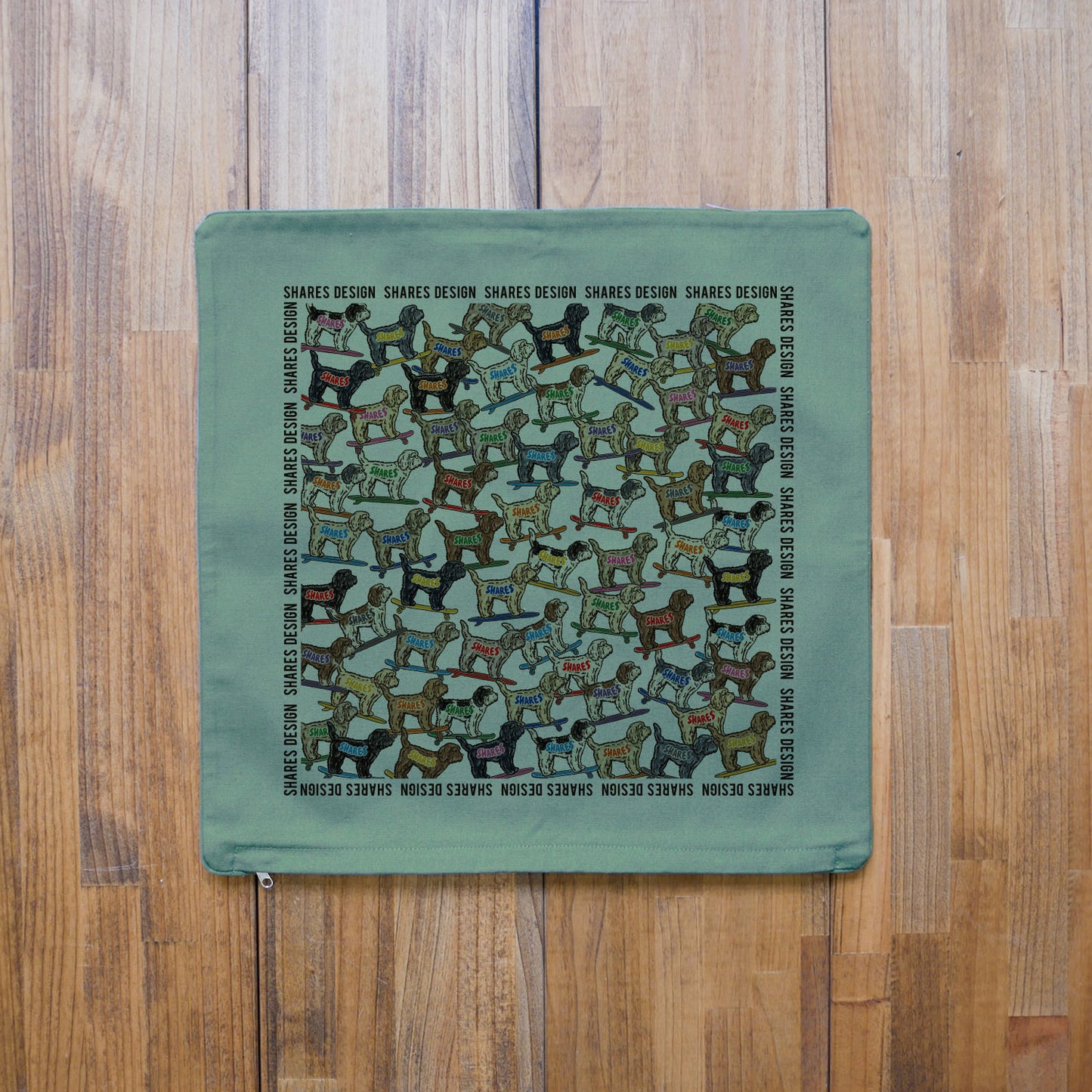 ドゥードル ALL OVER CUSHION COVER/ 総柄-クッションカバー(送料無料)