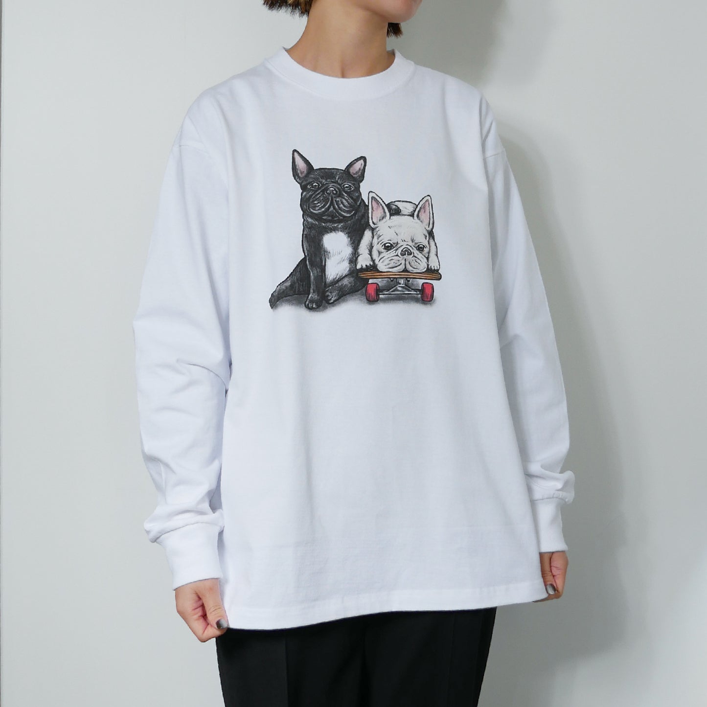 80's VTG 2BUHI LONG SLEEVE T (BRINDLE & CREAM) / 長袖Tシャツ