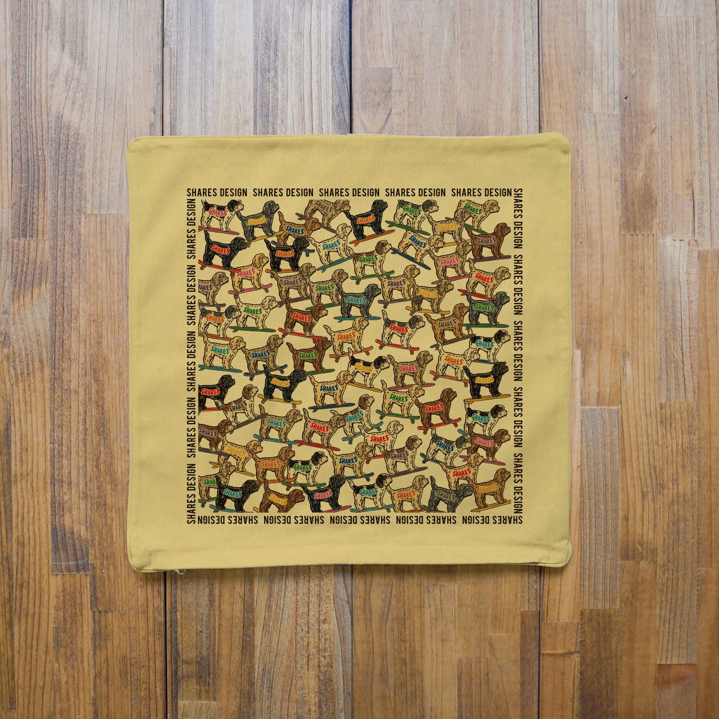 ドゥードル ALL OVER CUSHION COVER/ 総柄-クッションカバー(送料無料)