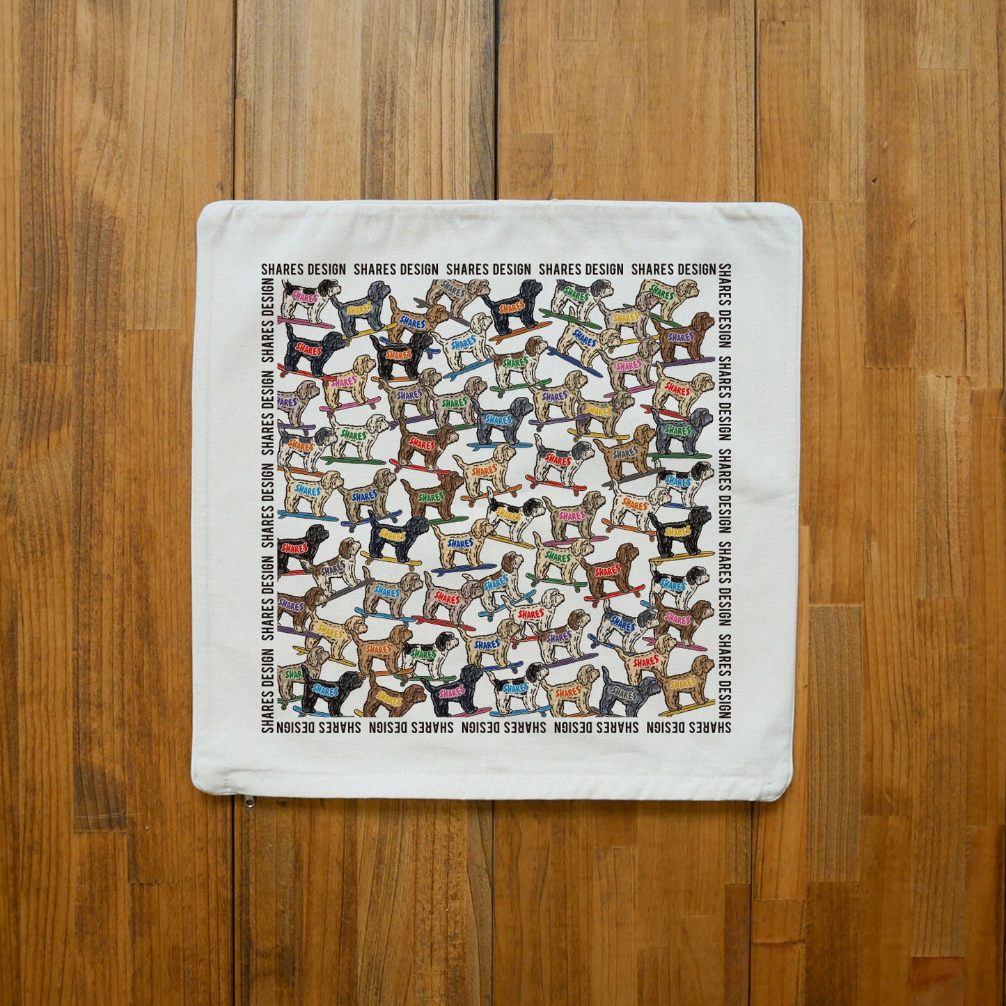 ドゥードル ALL OVER CUSHION COVER/ 総柄-クッションカバー(送料無料)