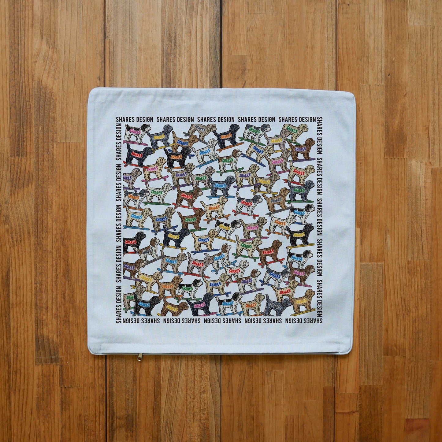 ドゥードル ALL OVER CUSHION COVER/ 総柄-クッションカバー(送料無料)