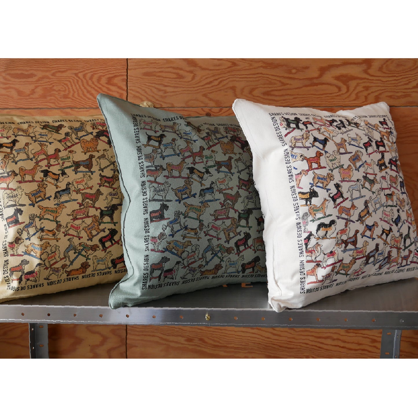 SHARES ALL OVER CUSHION COVER/ 総柄-クッションカバー(送料無料)