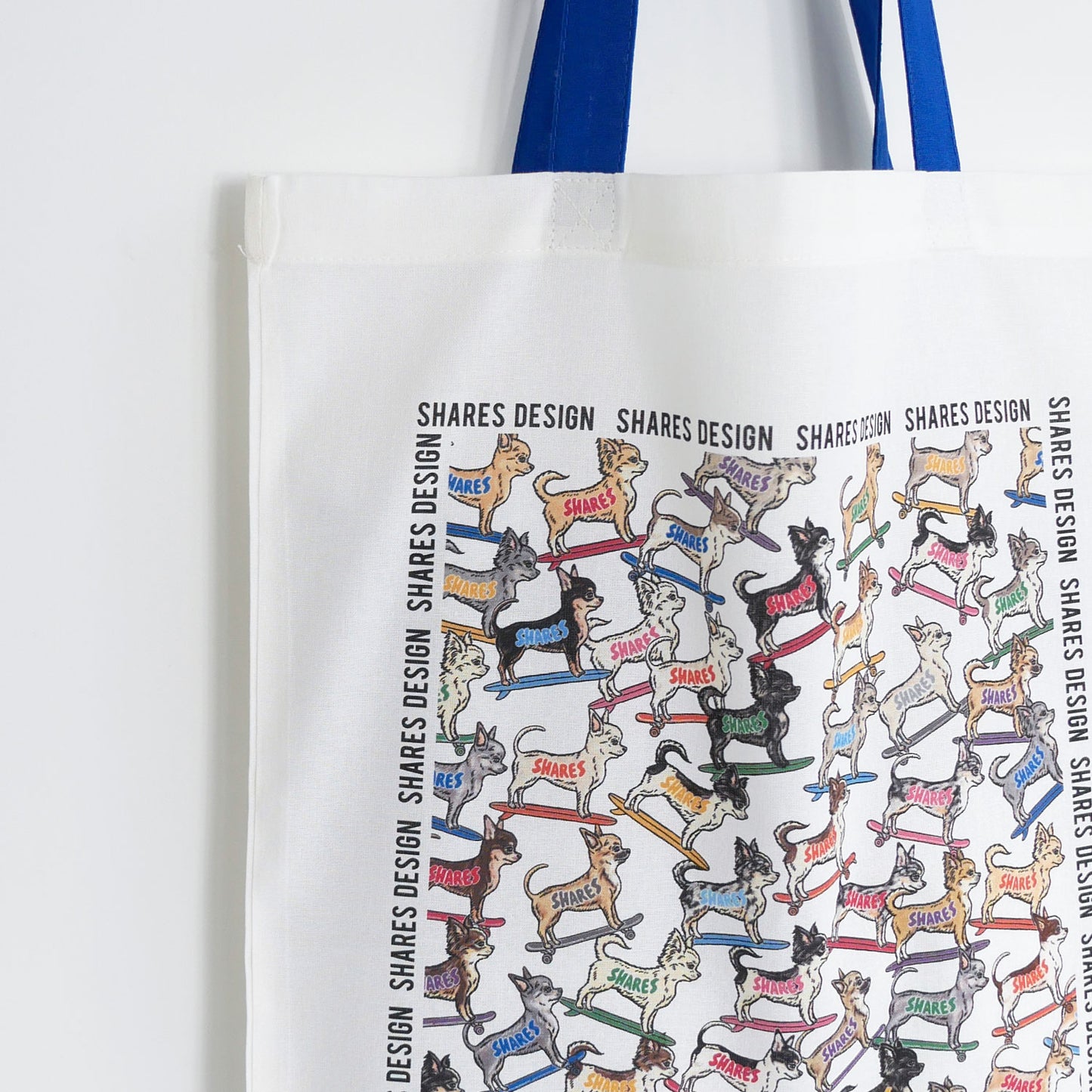 チワワ ALL OVER FLAT TOTE BAG/ 総柄-トート(送料無料)