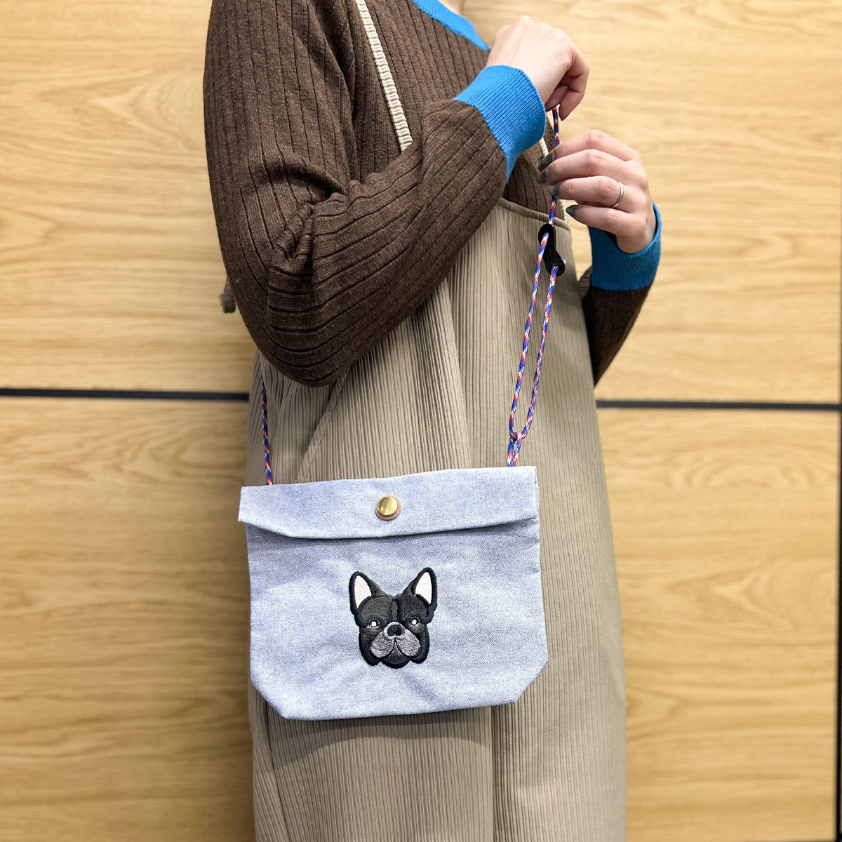 FB FACE EMB POCHETTE 【NEW シャンブレー素材】