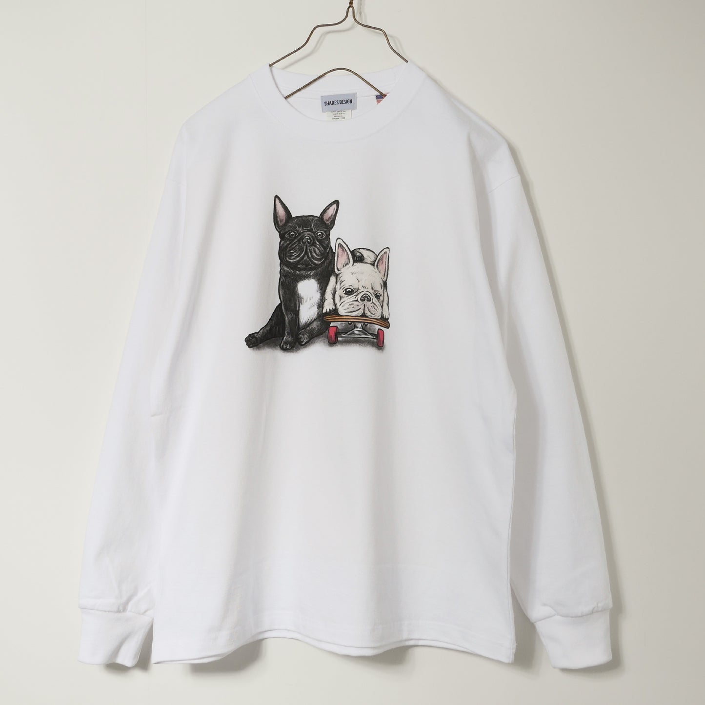 80's VTG 2BUHI LONG SLEEVE T (BRINDLE & CREAM) / 長袖Tシャツ