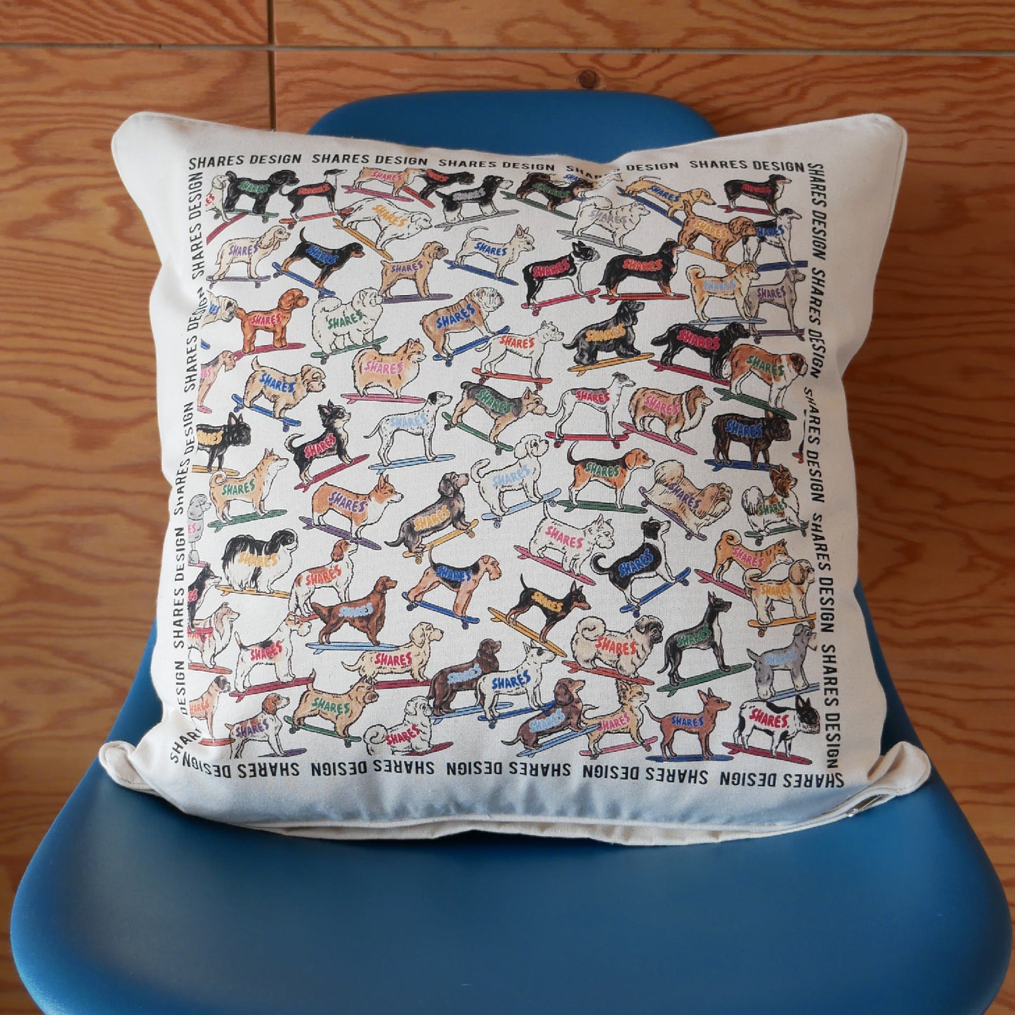 SHARES ALL OVER CUSHION COVER/ 総柄-クッションカバー(送料無料)