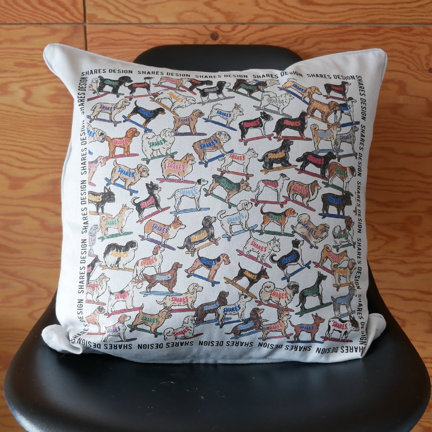 SHARES ALL OVER CUSHION COVER/ 総柄-クッションカバー(送料無料)
