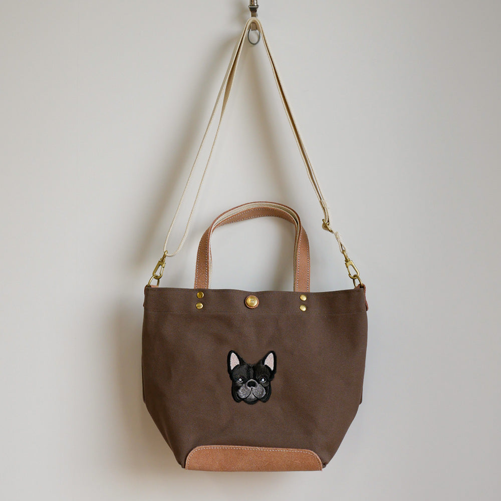 FB FACE EMB SHOULDER 2WAY BAG 【Brindle】