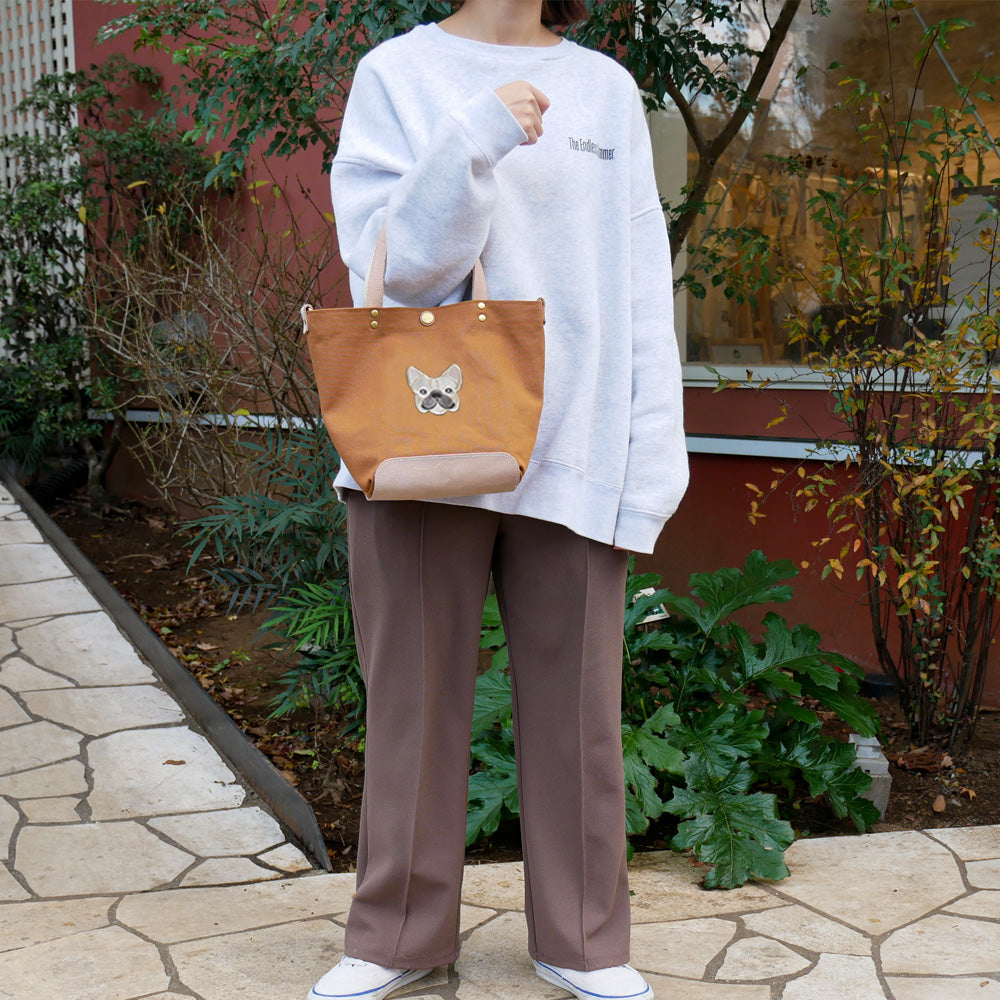 FB FACE EMB SHOULDER 2WAY BAG 【Cream】