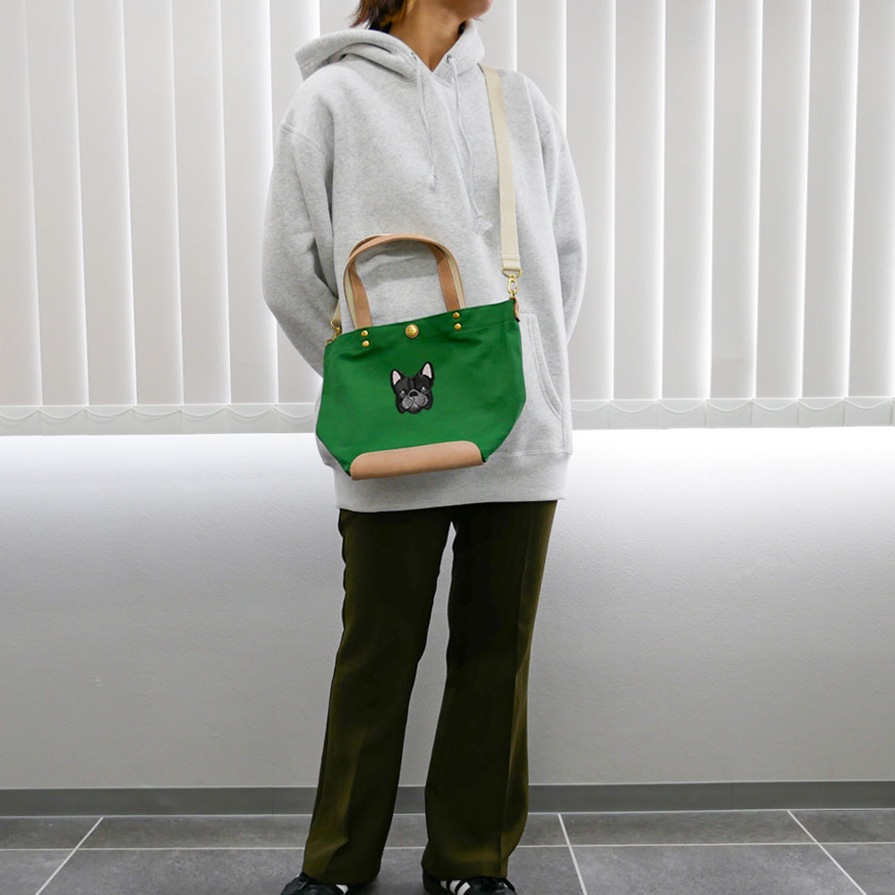 FB FACE EMB SHOULDER 2WAY BAG 【Brindle】