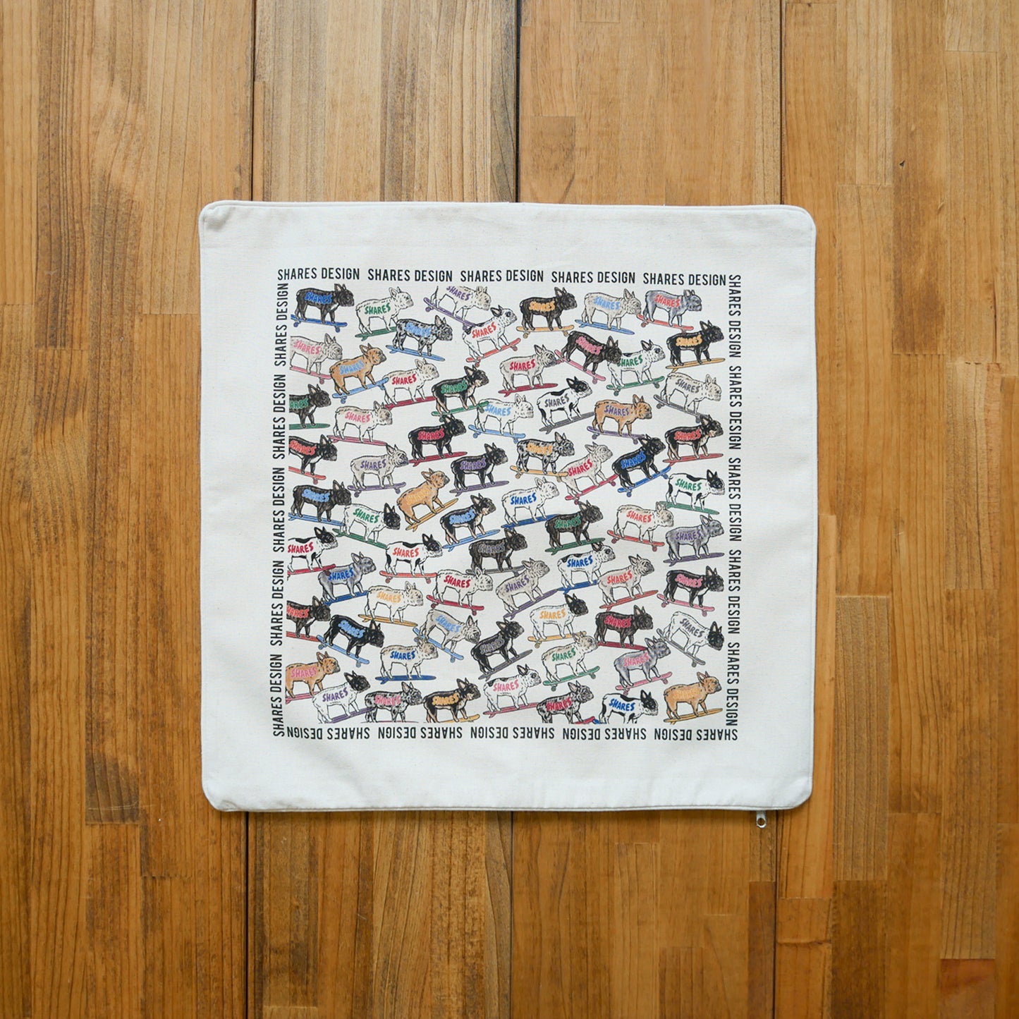 フレブル ALL OVER CUSHION COVER/ 総柄-クッションカバー(送料無料)