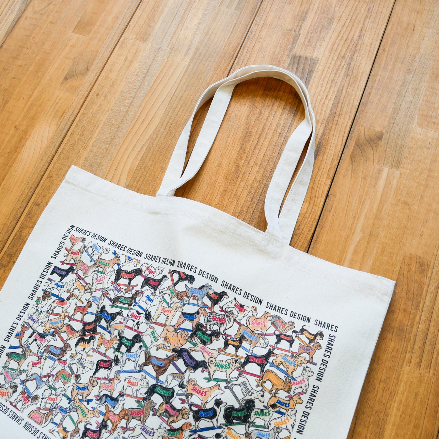 SHARES ALL OVER LONG BIG TOTE BAG/ 総柄-ビッグトート(送料無料)