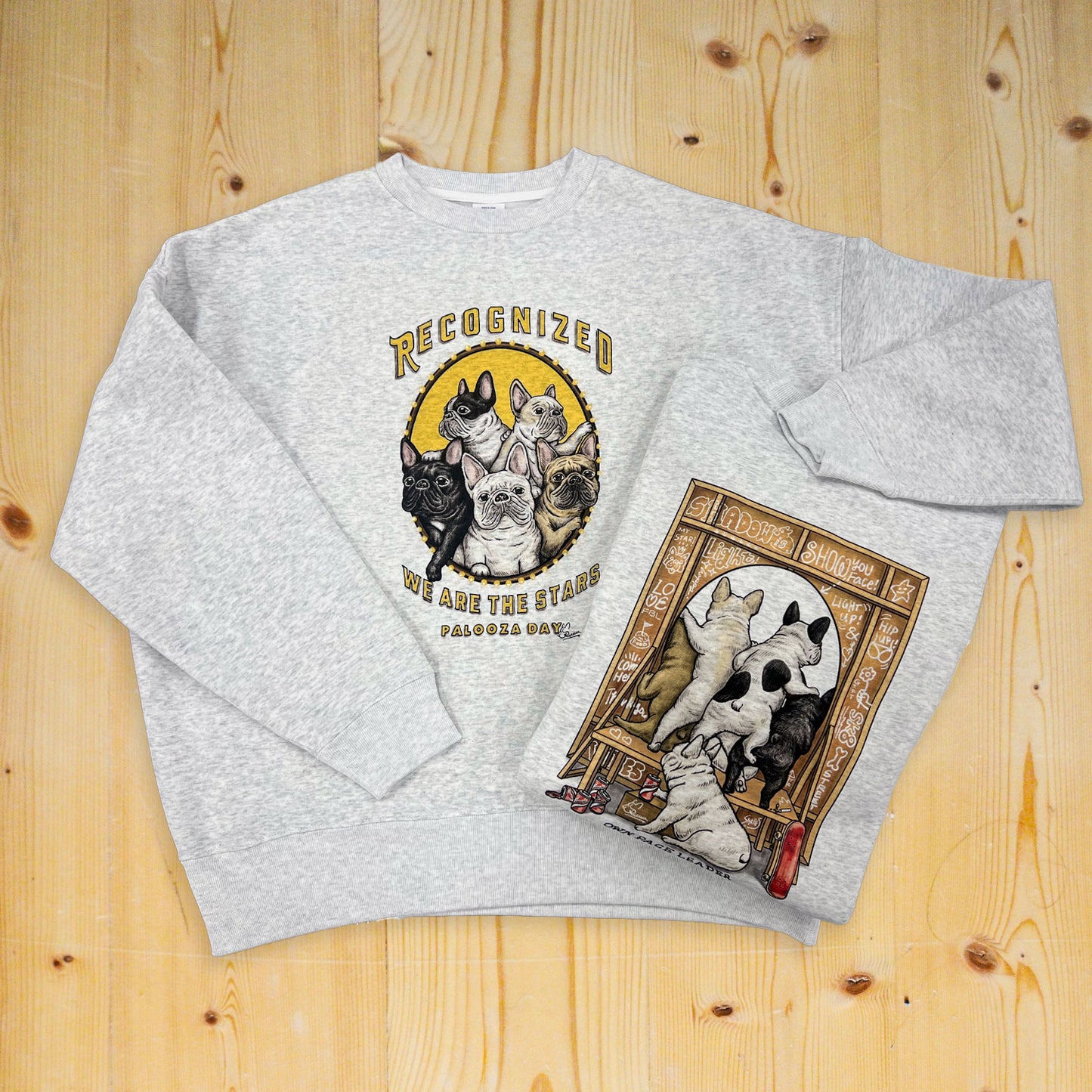 【受注生産!12/20まで予約】 “OMOTEtoURA” art by RUUU. BIG CREW SWEAT/ スウェット