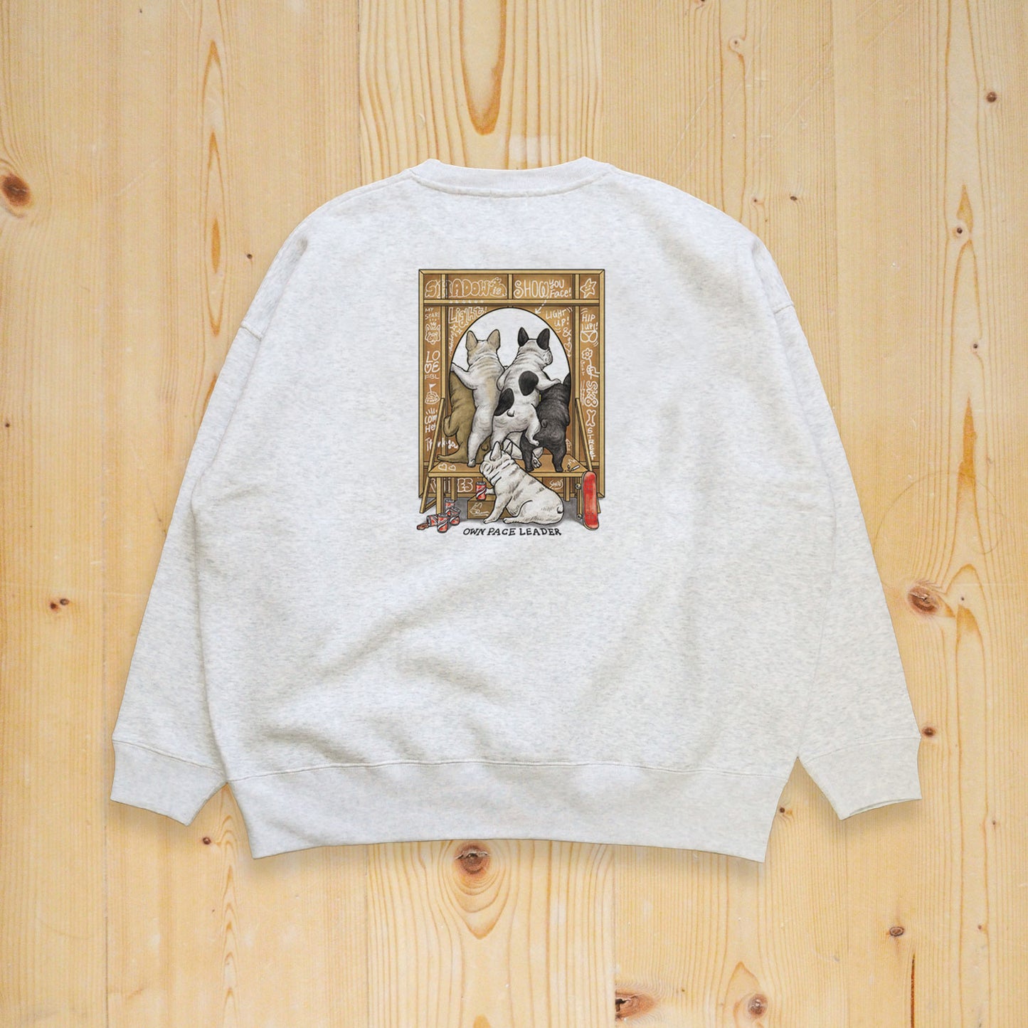 【受注生産!12/20まで予約】 “OMOTEtoURA” art by RUUU. BIG CREW SWEAT/ スウェット