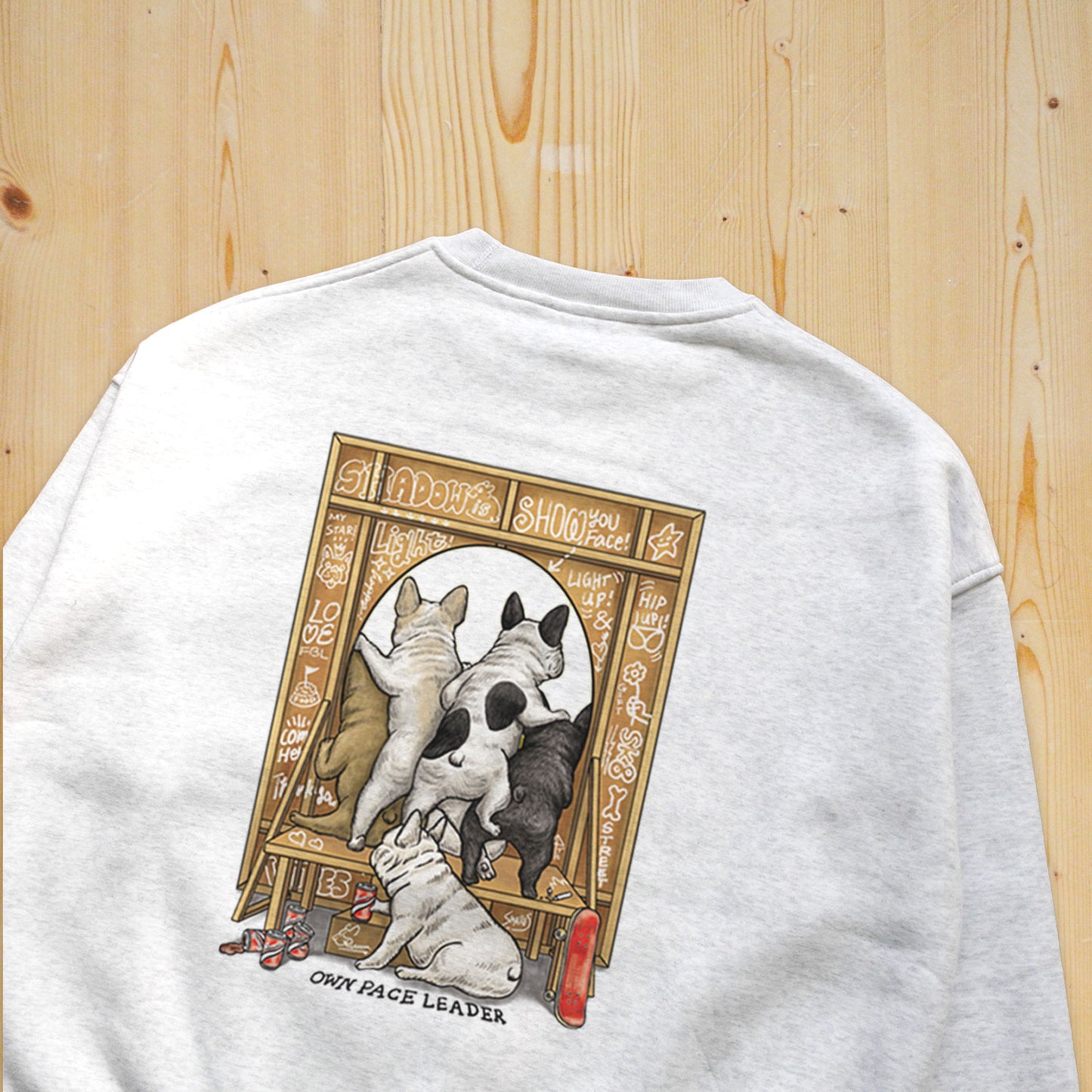 【受注生産!12/20まで予約】 “OMOTEtoURA” art by RUUU. BIG CREW SWEAT/ スウェット