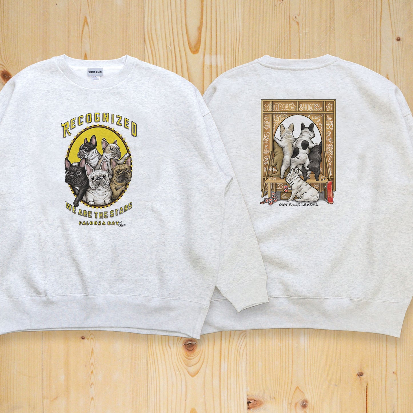 【受注生産!12/20まで予約】 “OMOTEtoURA” art by RUUU. BIG CREW SWEAT/ スウェット