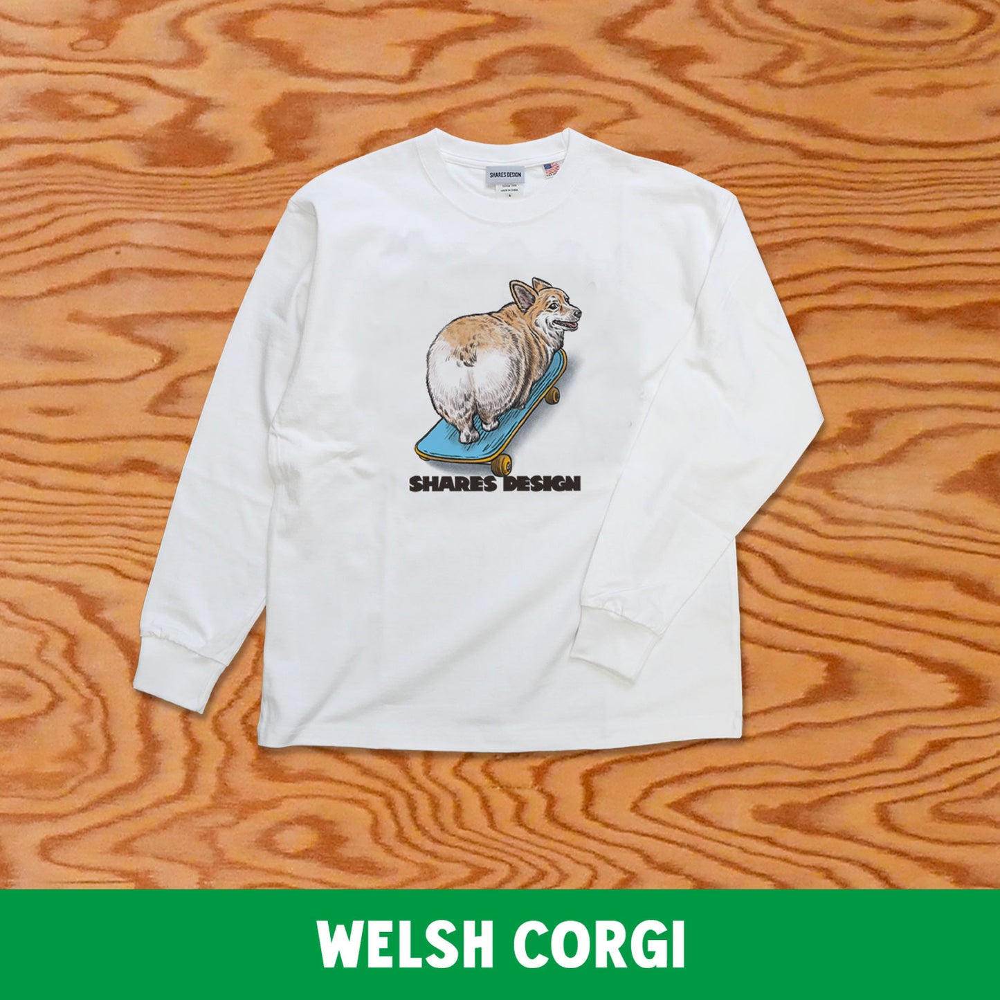 SKATER DOG LONG SLEEVE TEE / 長袖 T シャツ- 全 9 種