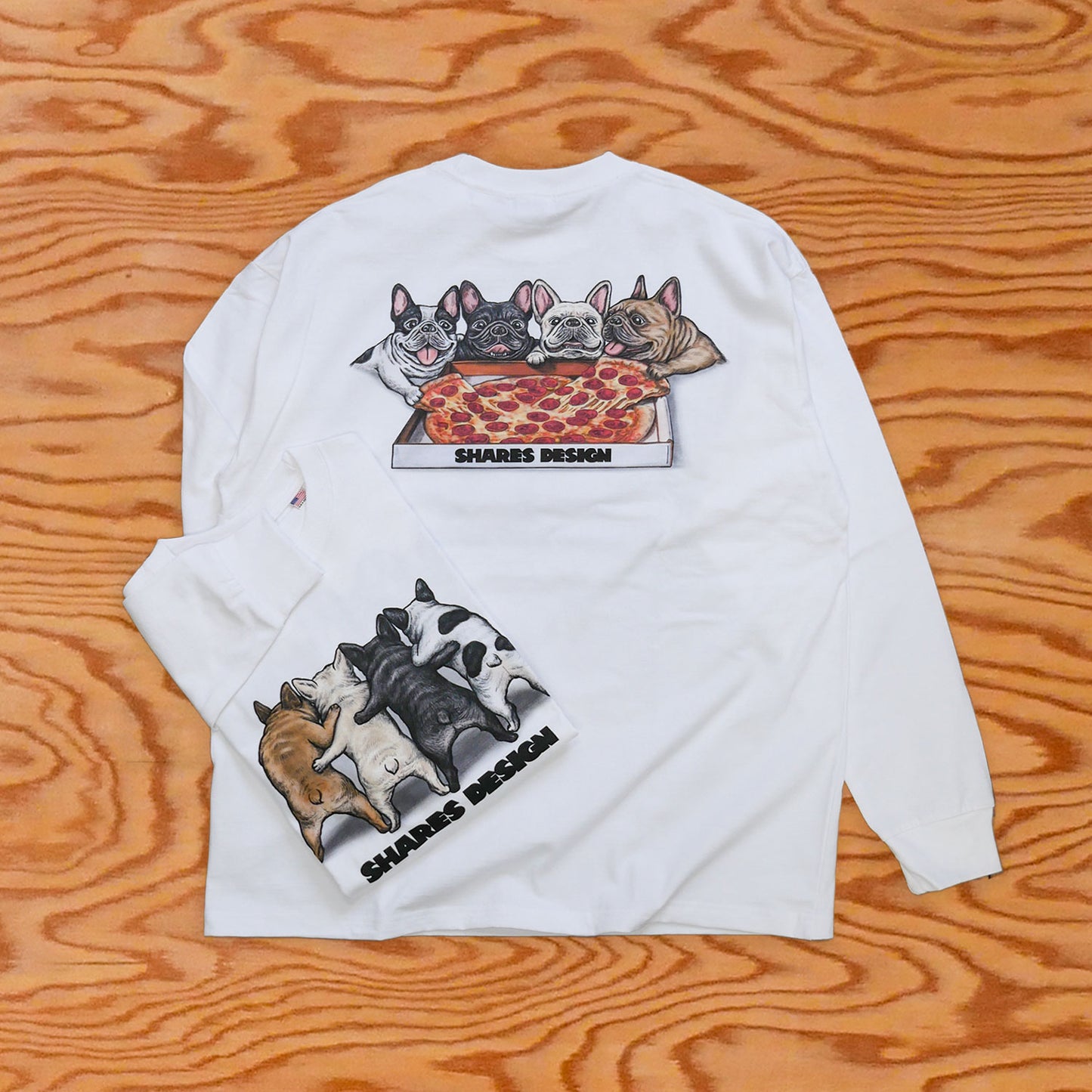 【期間限定販売!12月中旬お届け】 PIZZA 4BUHI / LONG SLEEVE T-shirts
