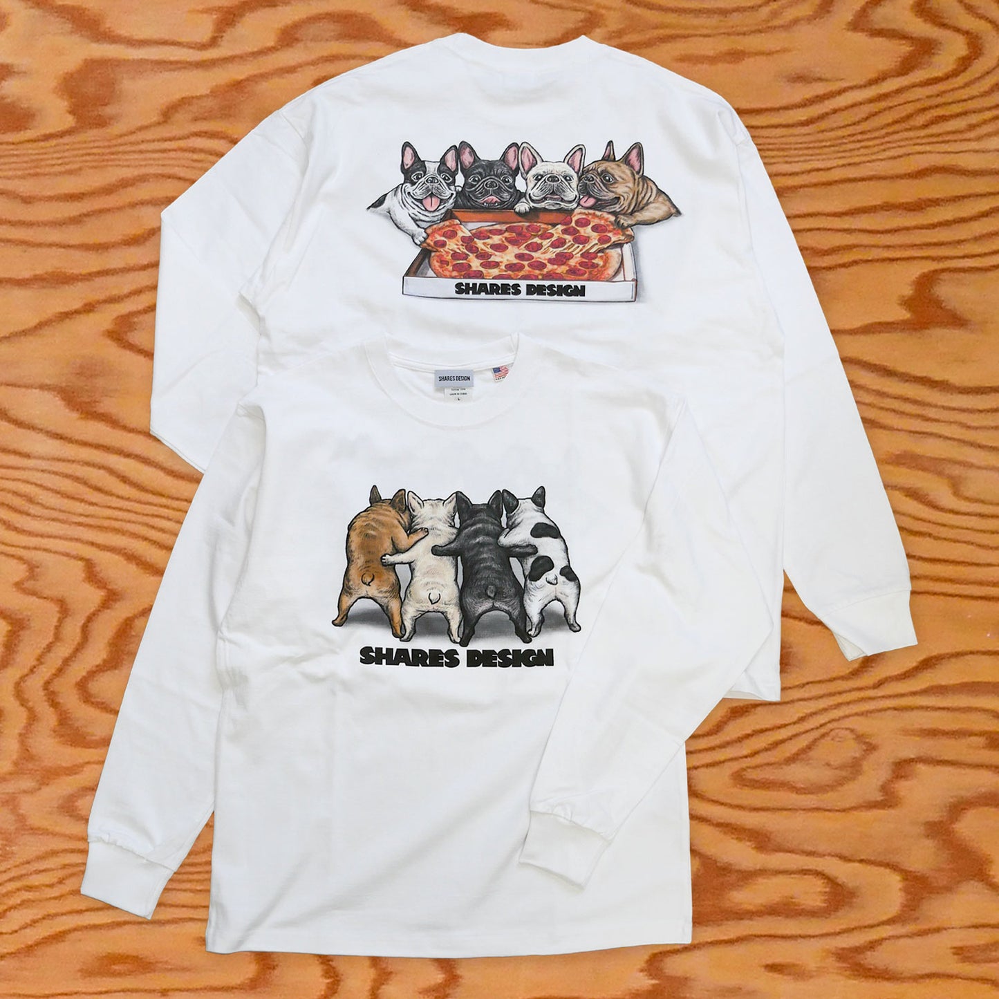 【期間限定販売!12月中旬お届け】 PIZZA 4BUHI / LONG SLEEVE T-shirts
