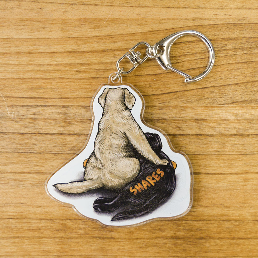 80s VINTAGE Golden Retriever & Labrador Retriever KeyHolder(送料無料)