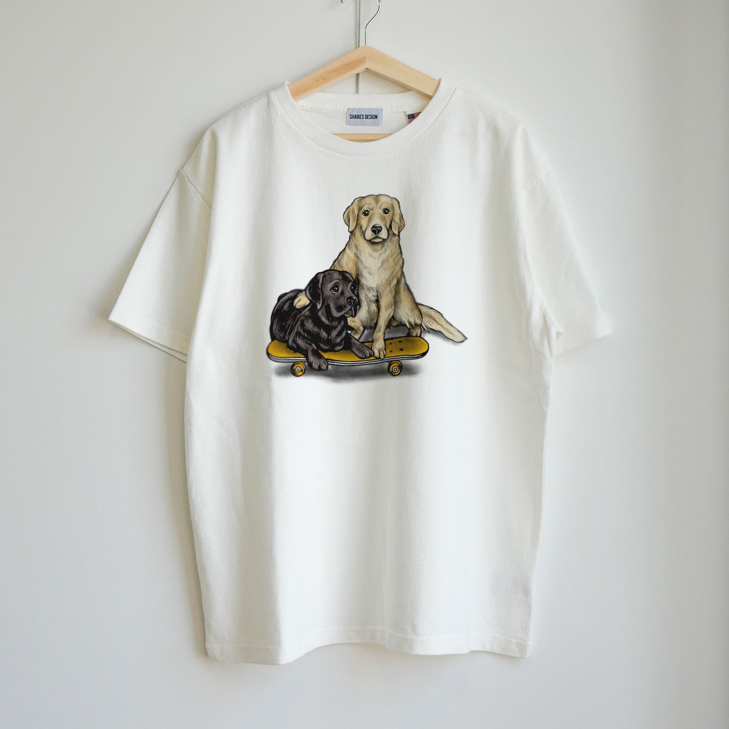 USA COTTON 80sVINTAGE Golden Retriever & Labrador Retrievere Tee