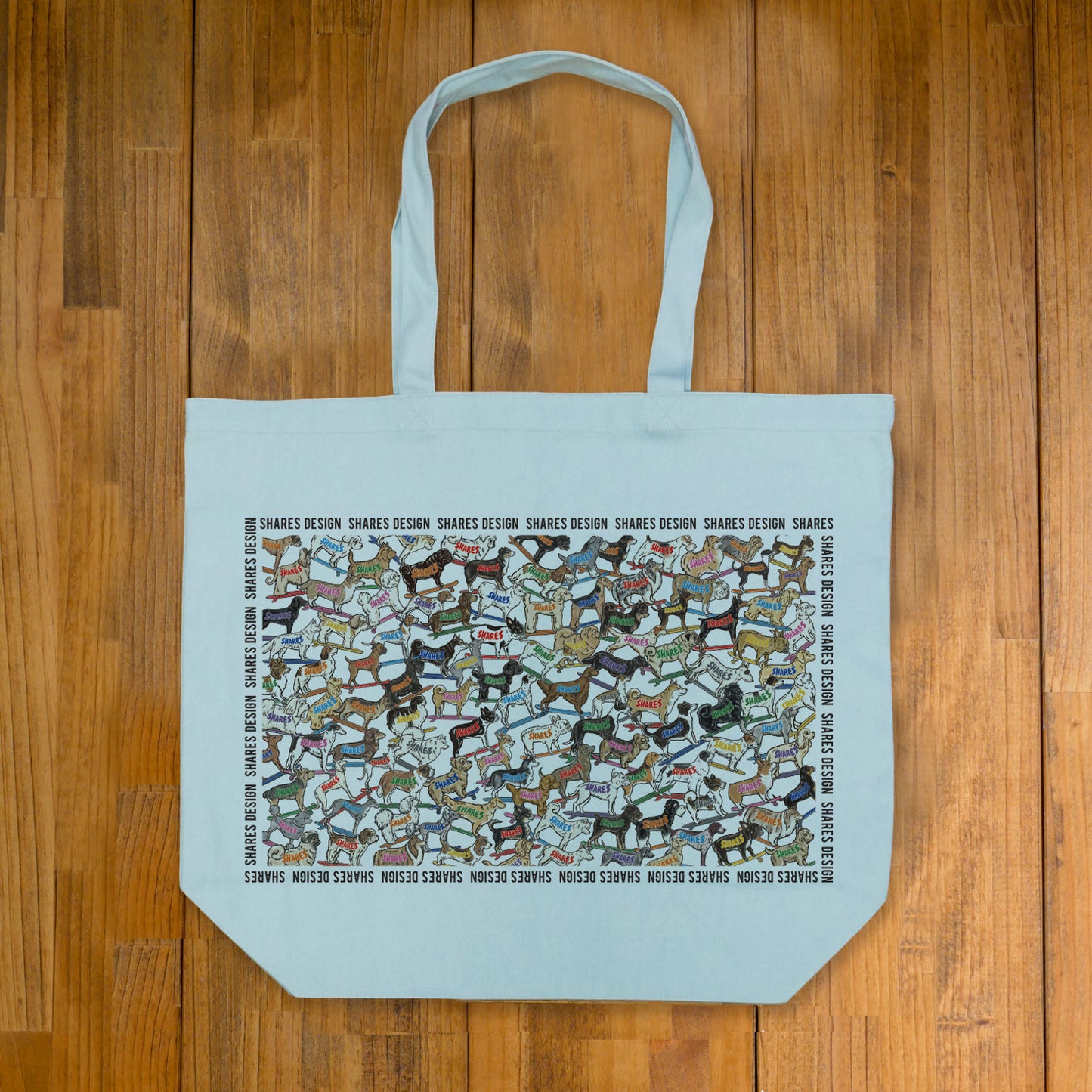 SHARES ALL OVER LONG BIG TOTE BAG/ 総柄-ビッグトート(送料無料)