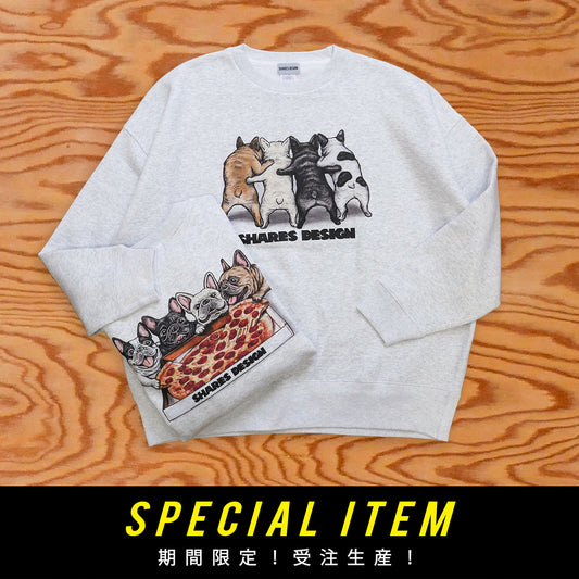 【期間限定販売!12月中旬お届け】 PIZZA 4BUHI  / BIG CREW SWEAT