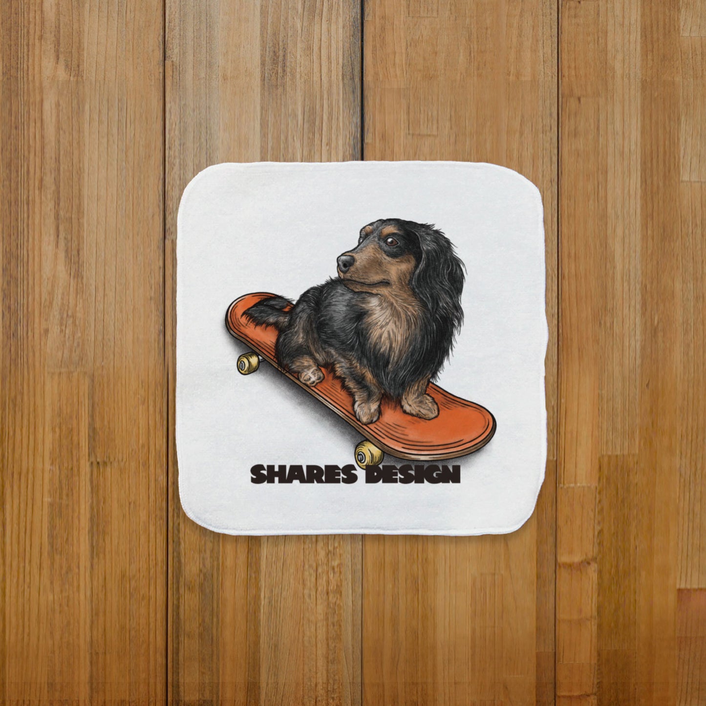 DOG SKATER-HANDTOWEL SET(送料無料)/ ハンカチ2枚セット(フレブル/ダックスフンド/柴犬 全3種)