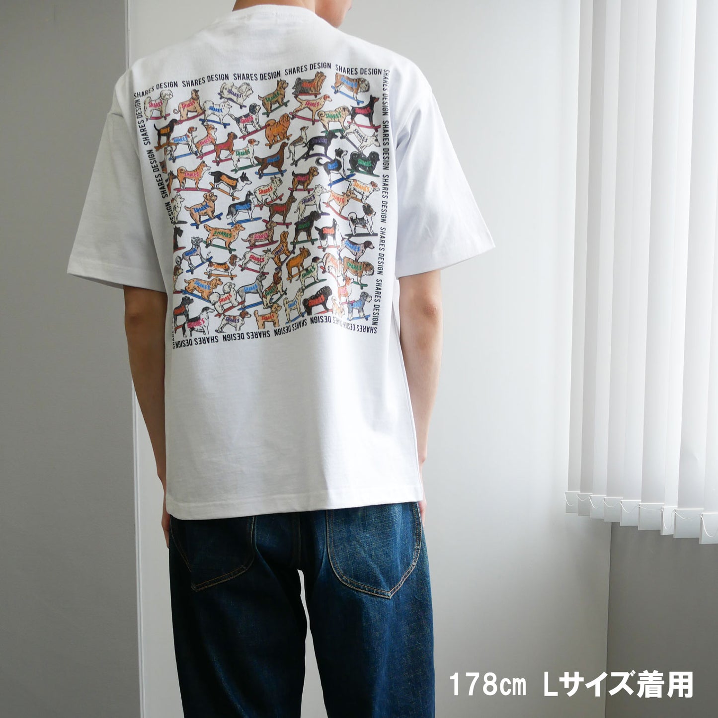ゴールデン×ラブラドールレトリバー ALL OVER TEE/ 総柄-半袖Tシャツ