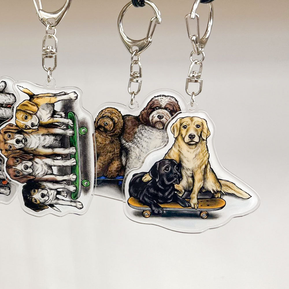 80s VINTAGE Golden Retriever & Labrador Retriever KeyHolder(送料無料)