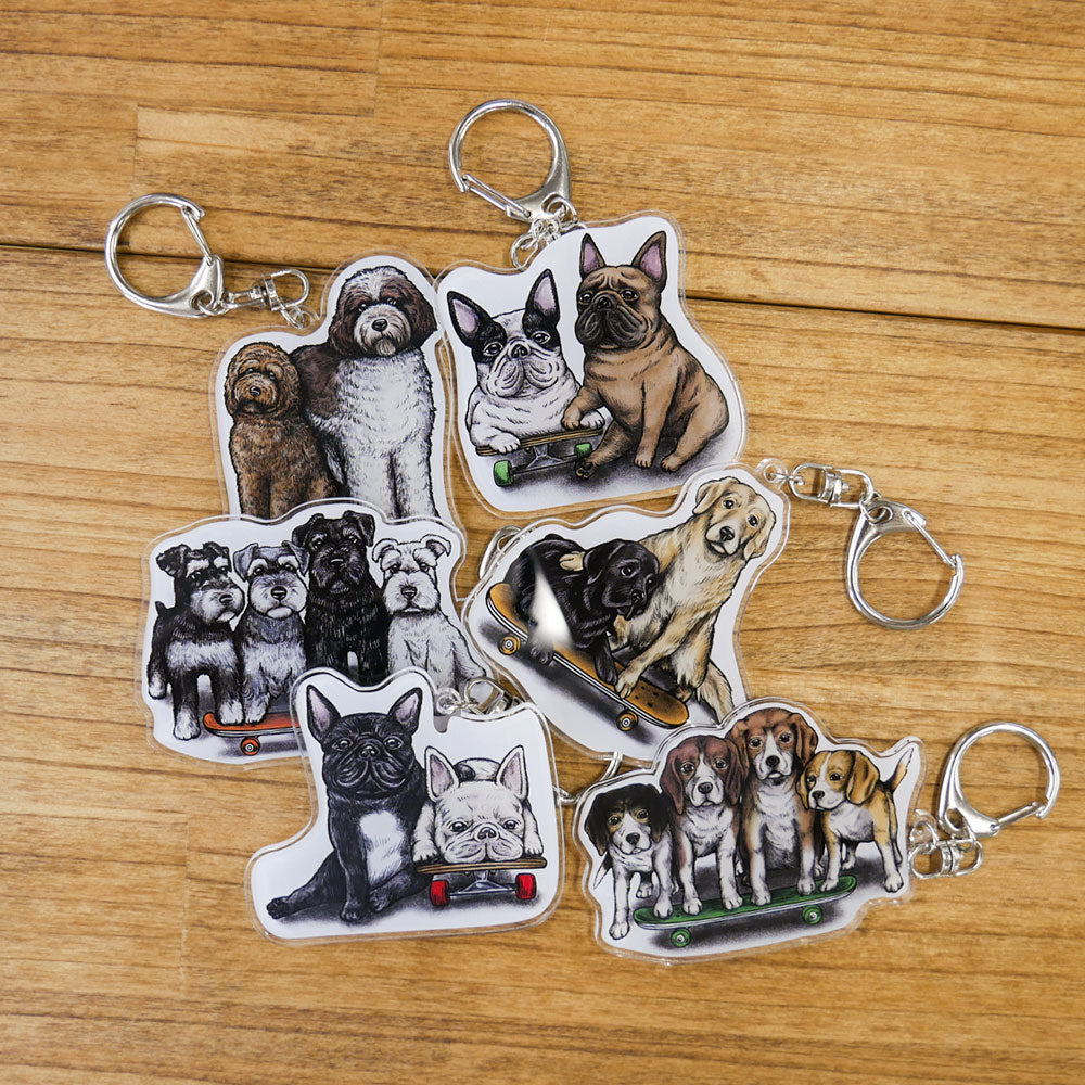 80s VINTAGE Golden Retriever & Labrador Retriever KeyHolder(送料無料)