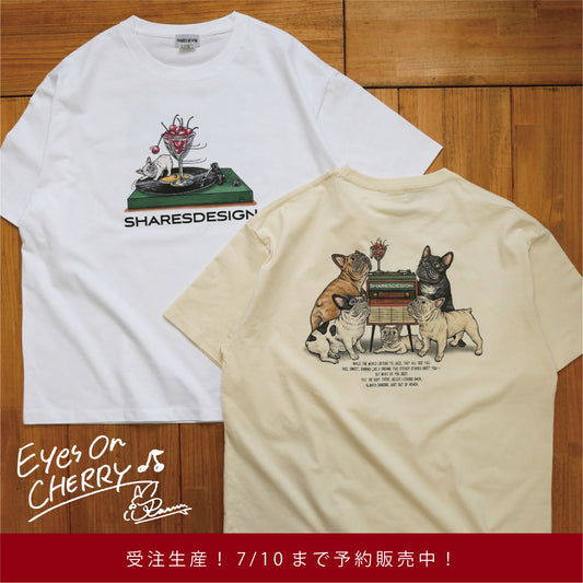 【受注生産!予約7/10まで!】 “Eyes on CHERRY” art by RUUU.  T-SHIRTS/ 半袖 T シャツ