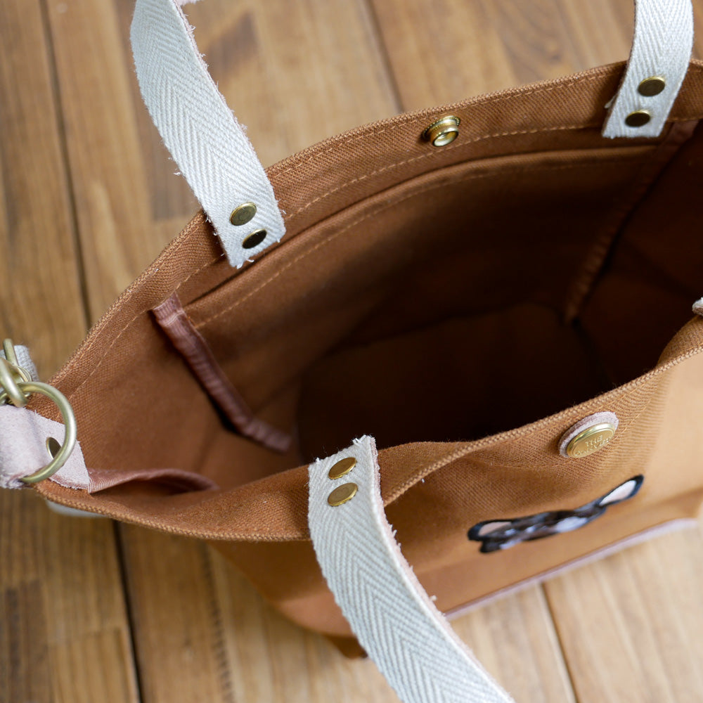 FB FACE EMB SHOULDER 2WAY BAG 【Brindle】