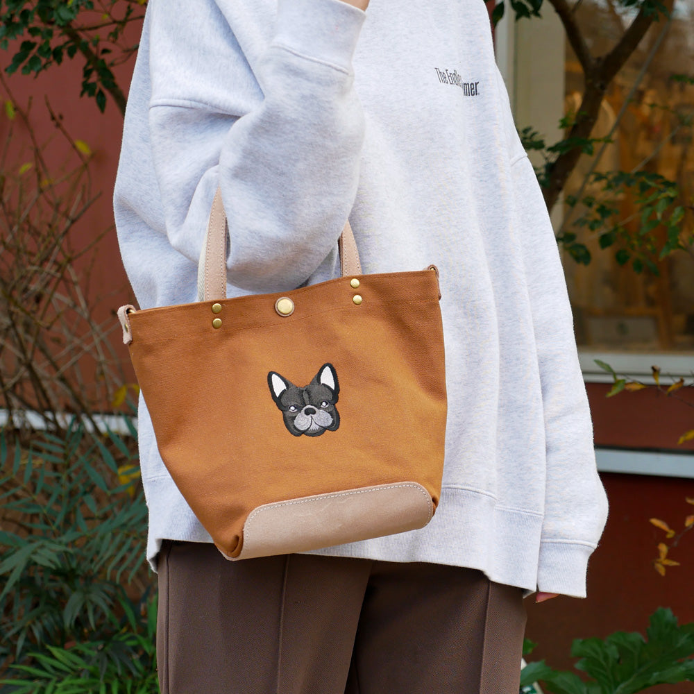 FB FACE EMB SHOULDER 2WAY BAG 【Brindle】