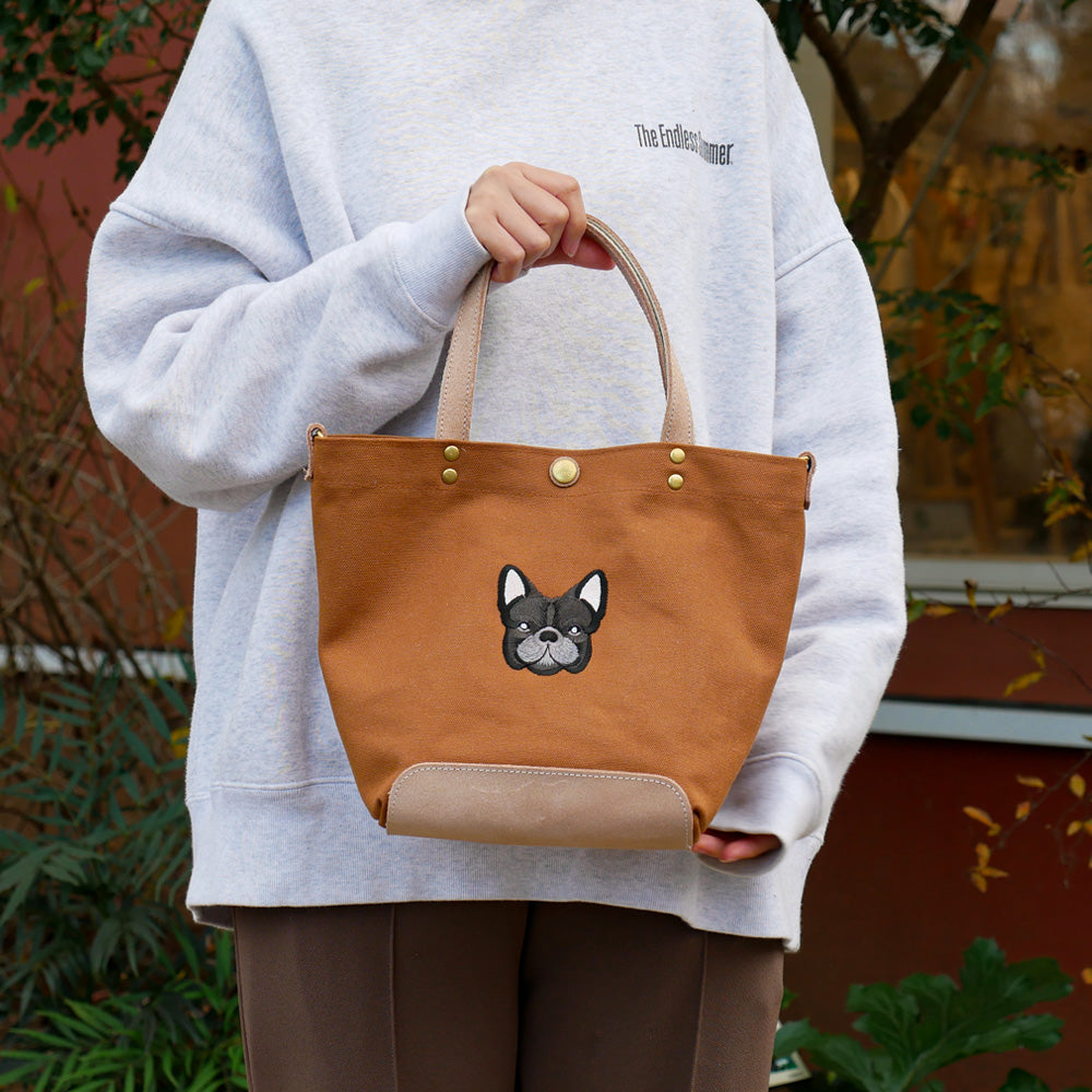 FB FACE EMB SHOULDER 2WAY BAG 【Brindle】