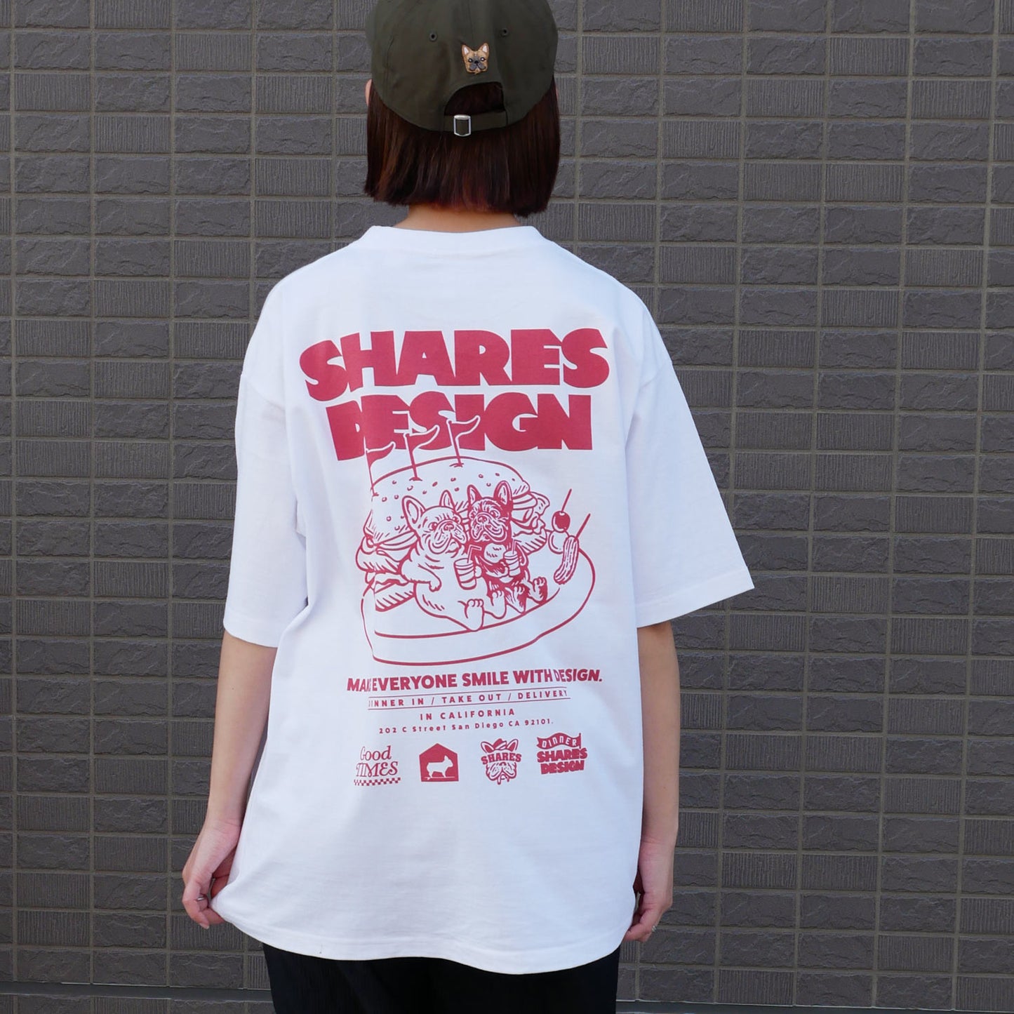 DINNER-SANDWITCH TEE/ 半袖Tシャツ【Red】