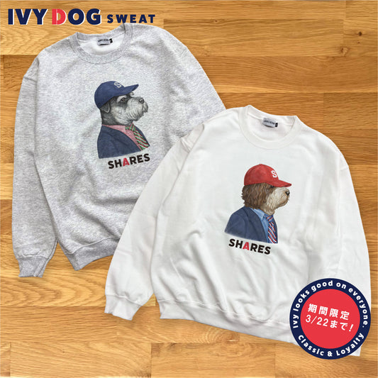 【期間限定！ 3/22 まで販売中】 〈 IVY DOG〉 SWEAT TRAINER/ スウェットトレーナー（裏起毛）
