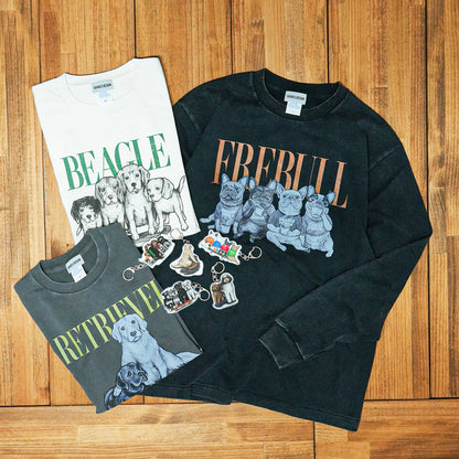 80s VINTAGE DOG  / 長袖Tシャツ【数量限定キーホルダー付き】