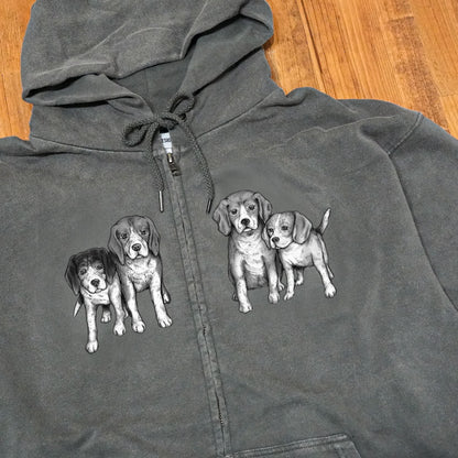 80s VINTAGE DOG  / ZIPパーカー【数量限定キーホルダー付き】