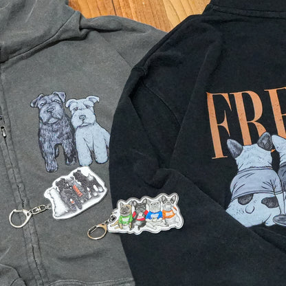 80s VINTAGE DOG  / ZIPパーカー【数量限定キーホルダー付き】