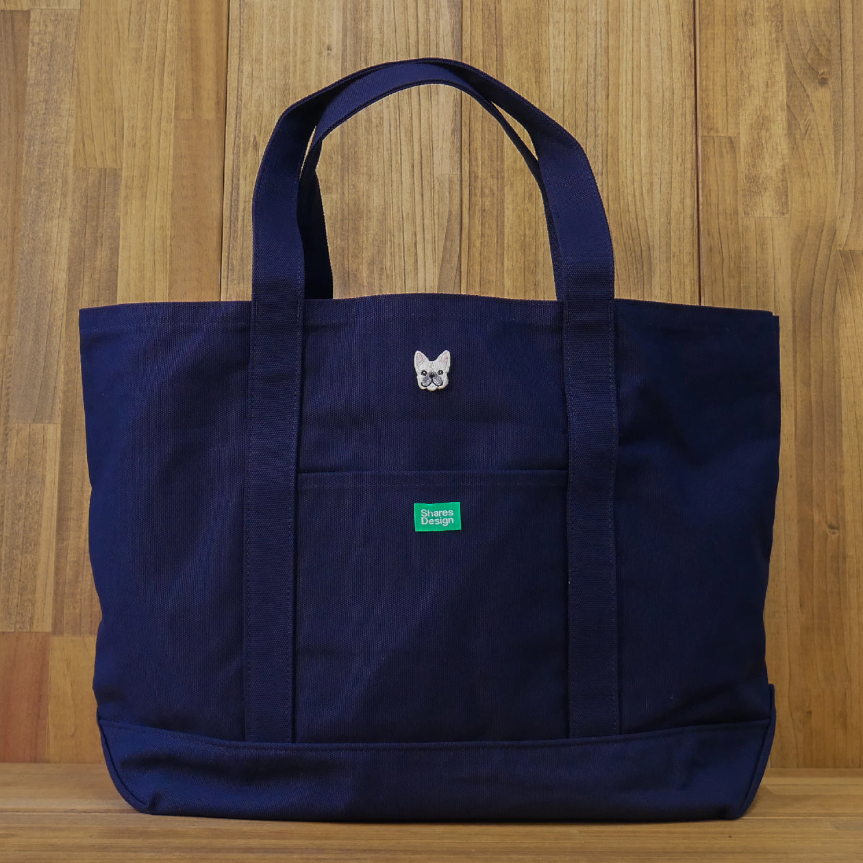 FB FACE 1P EMB 1DAY BIG TOTE BAG【ネイビー】