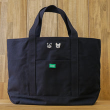 画像をギャラリービューアに読み込む, FB FACE 2P EMB 1DAY BIG TOTE BAG【ブラック】

