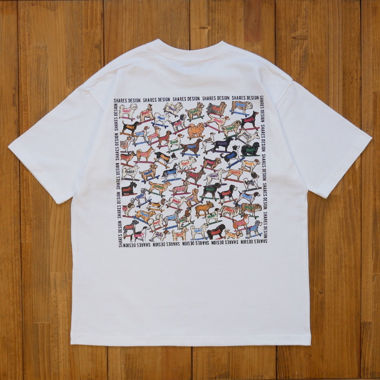 SHARES ALL OVER  TEE/ 総柄-半袖Tシャツ