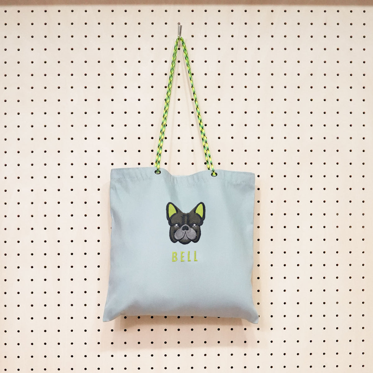 ネーム刺繍セミオーダー【フレブルフェイスPARACORD SQUARE TOTE BAG/ スクエアトートバッグ】