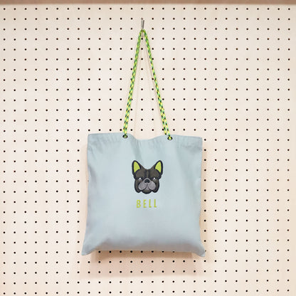 ネーム刺繍セミオーダー【フレブルフェイスPARACORD SQUARE TOTE BAG/ スクエアトートバッグ】