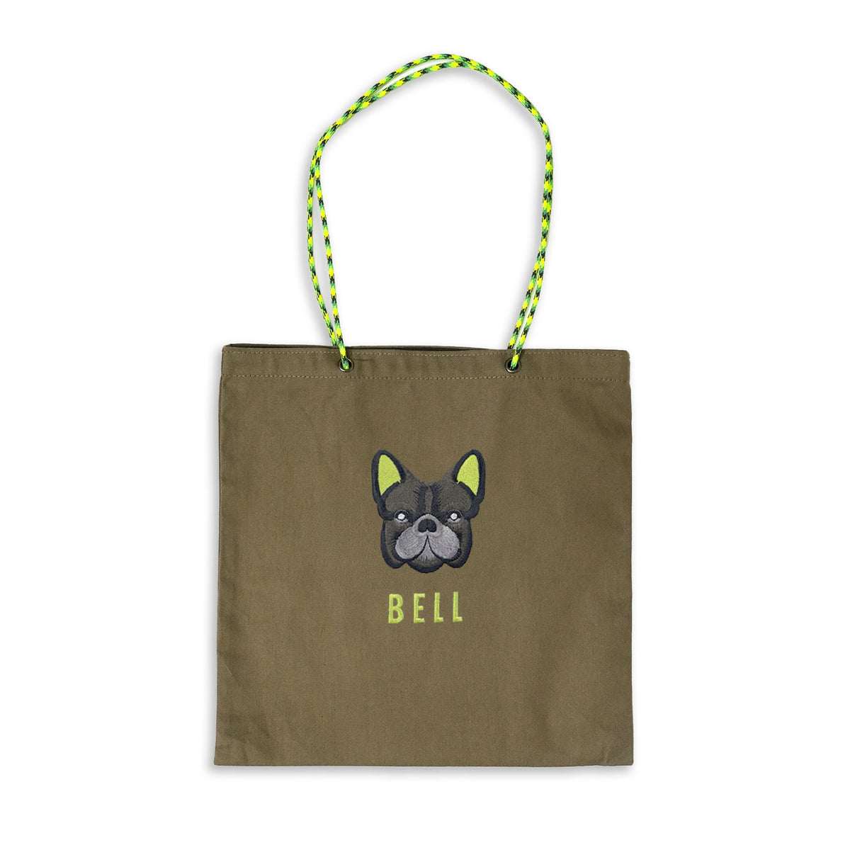 ネーム刺繍セミオーダー【フレブルフェイスPARACORD SQUARE TOTE BAG/ スクエアトートバッグ】