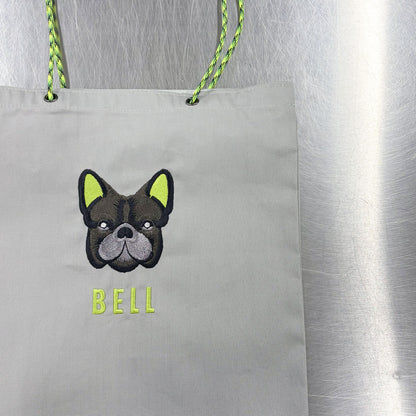ネーム刺繍セミオーダー【フレブルフェイスPARACORD SQUARE TOTE BAG/ スクエアトートバッグ】