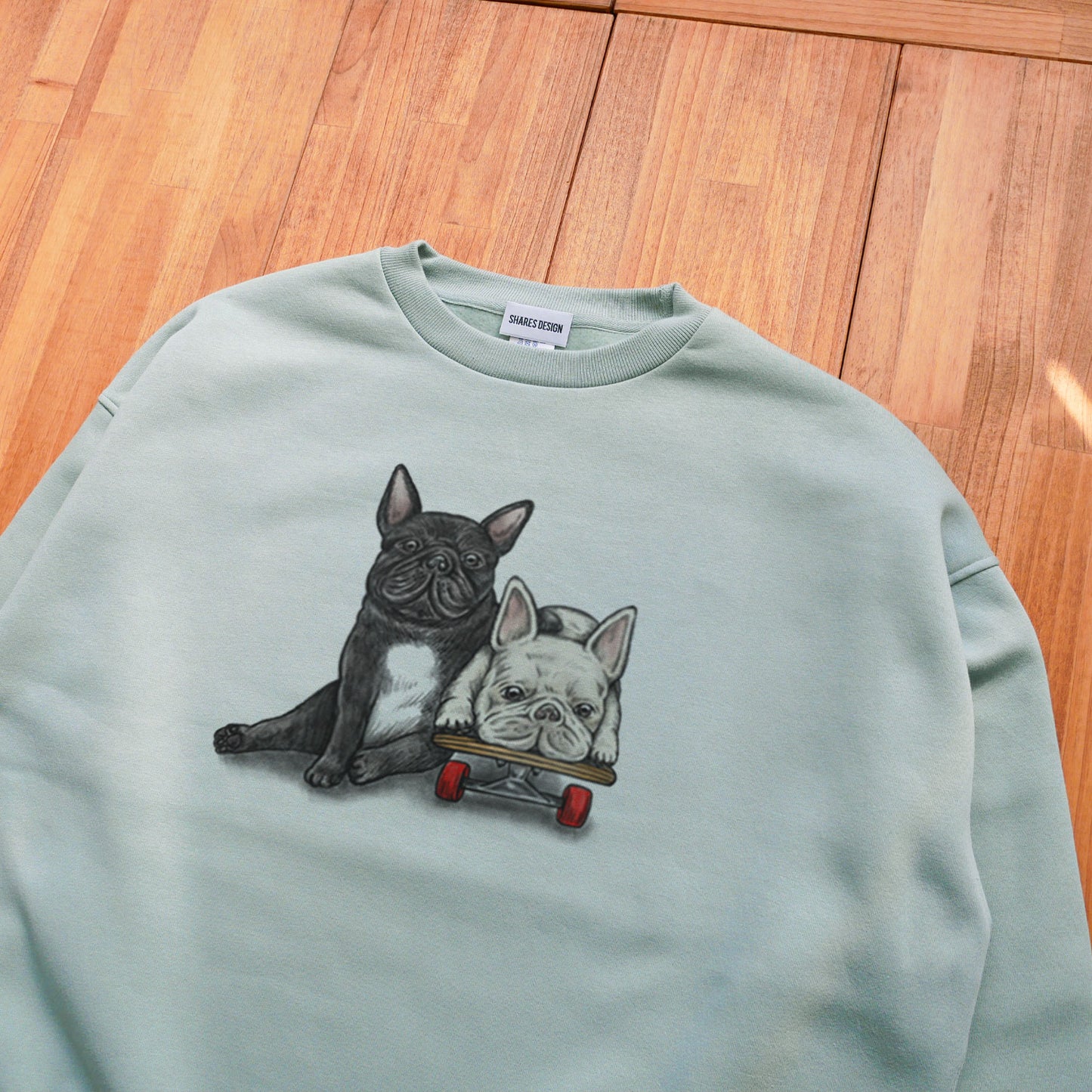 80's VTG ２BUHI (Brindle&Cream)  BIG CREW SWEAT / ビッグスウェット